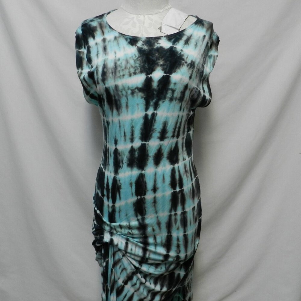 Young Fabulous & Broke Maxi Tie Dye Knit dress Front Slit Size Sz Large Lg L